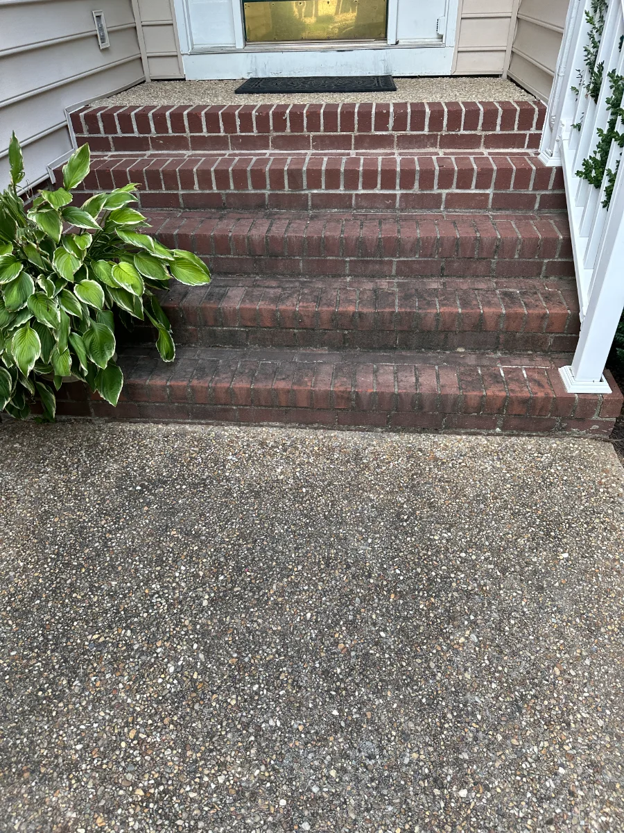 Before pressure washing