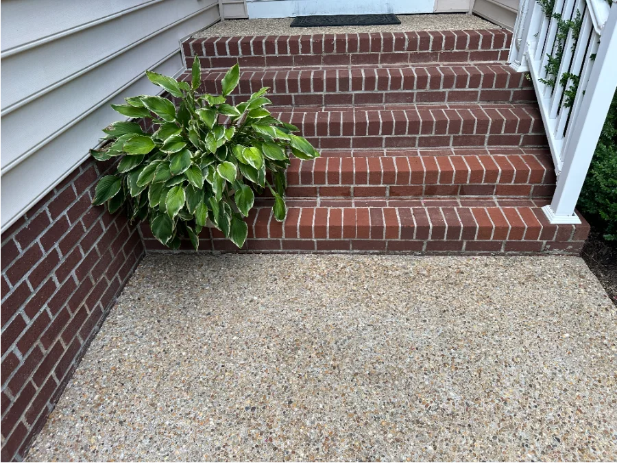 After pressure washing