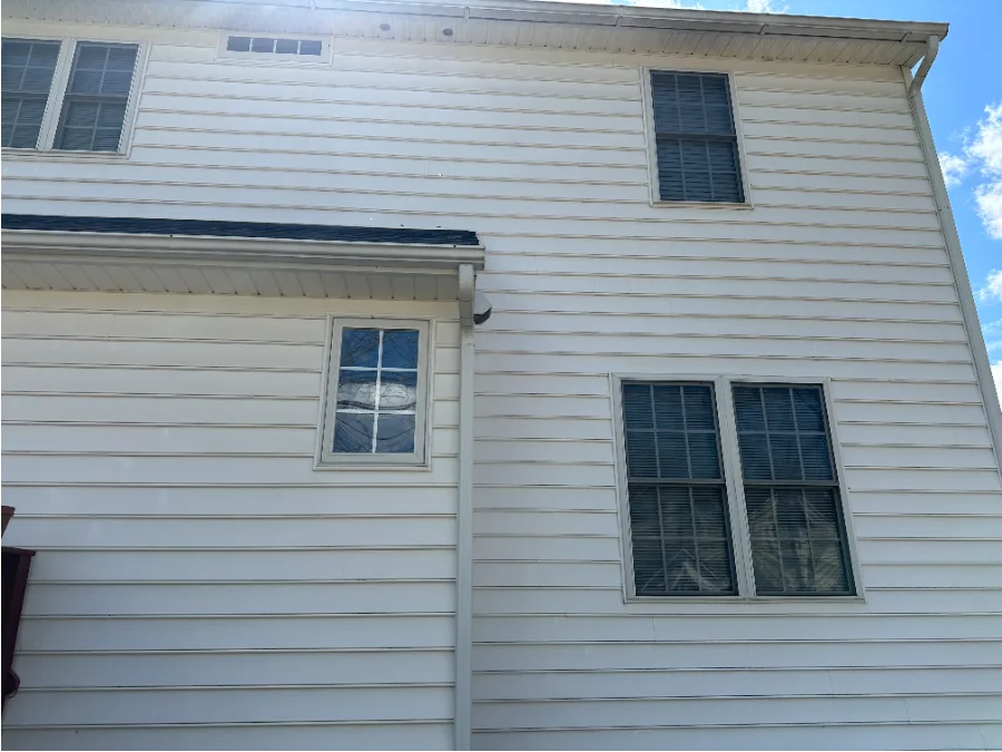 After pressure washing