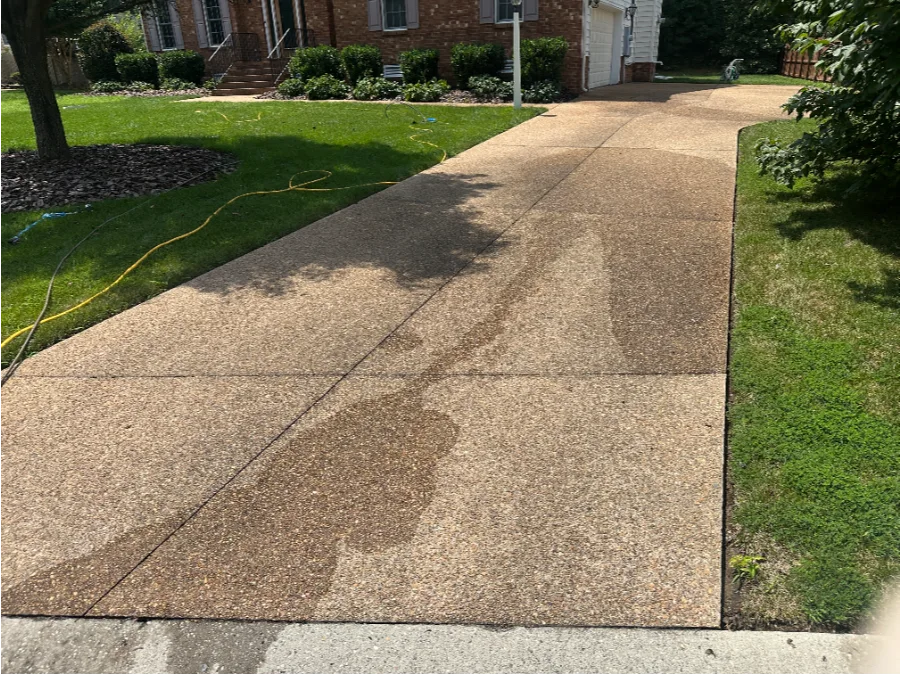 Before pressure washing