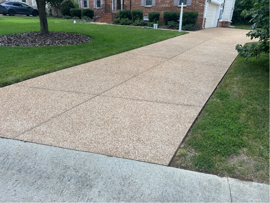 After pressure washing