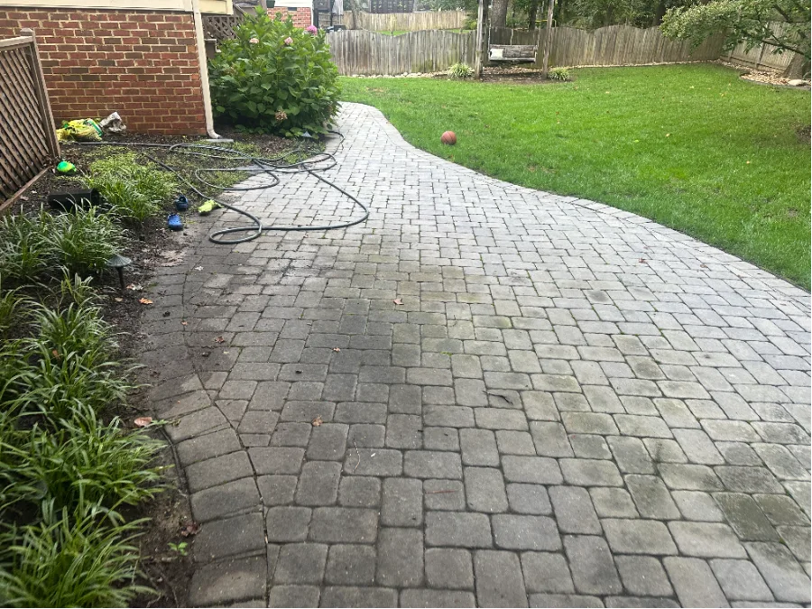 Before pressure washing