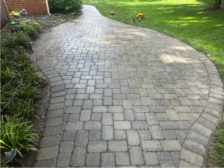 After pressure washing