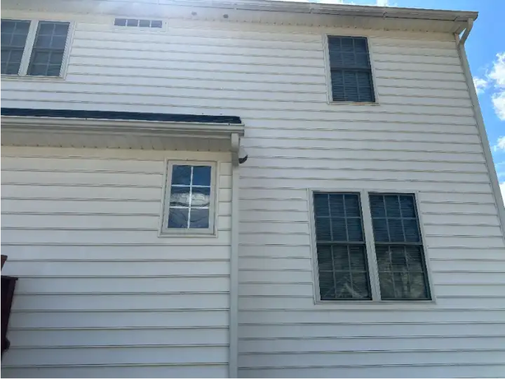 After pressure washing
